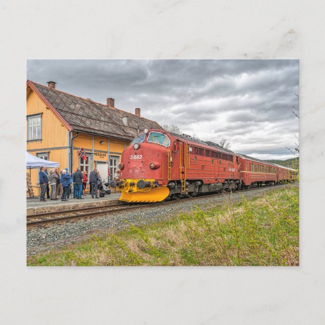 Carte Postale Norway : Veteran diesel locomotive at Meråker (Devant)