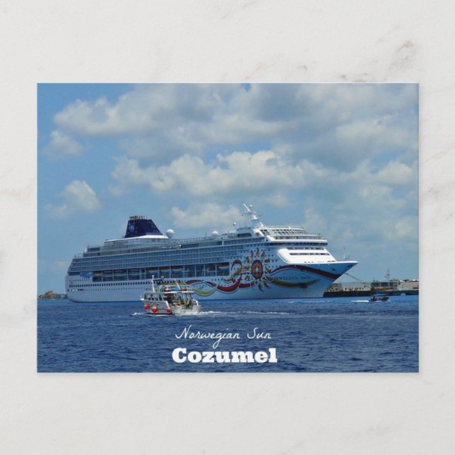 Carte Postale Norwegian Sun, Cozumel, Mexique (Devant)