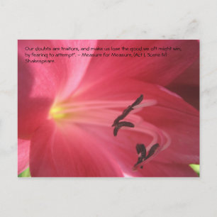 Carte Postale Nos doutes sont des traîtres, et nous font ...