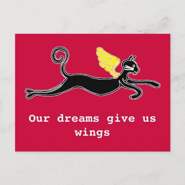 Carte Postale Nos rêves nous donnent des ailes (Devant)