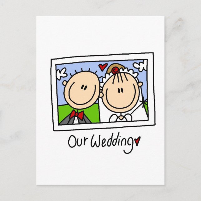 Carte Postale Nos T-shirts et cadeaux photo Mariages (Devant)