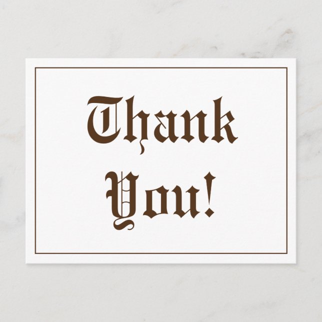 Carte postale nostalgique de "Merci !" (Devant)