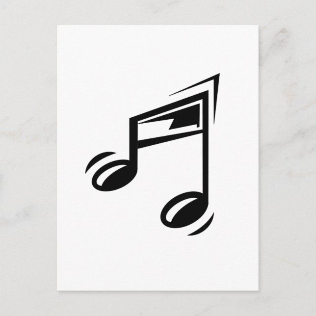 Carte Postale Note de musique (Devant)