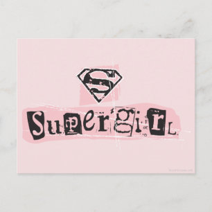 Carte Postale Note de rançon du logo Supergirl