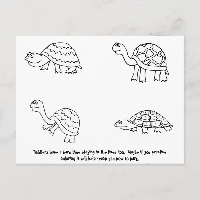 Carte Postale Note de stationnement incorrecte (Devant)