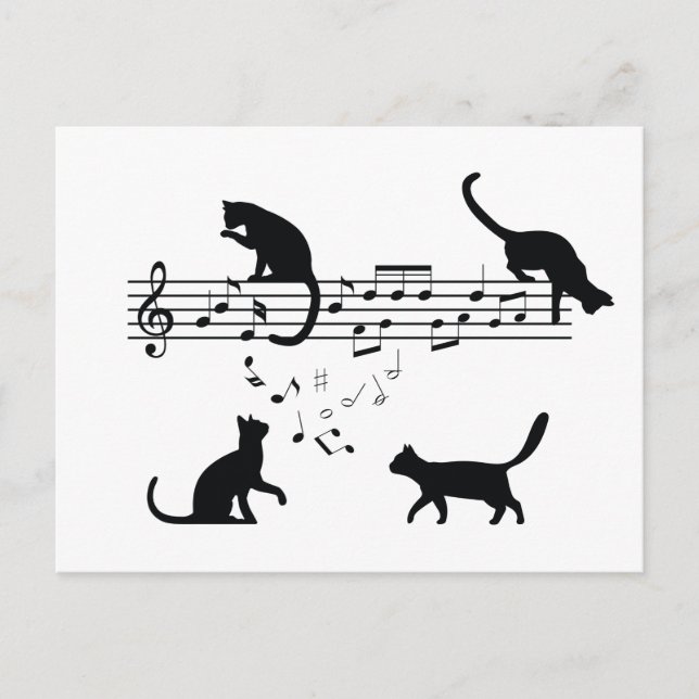 Carte Postale Notes de Cats (Devant)