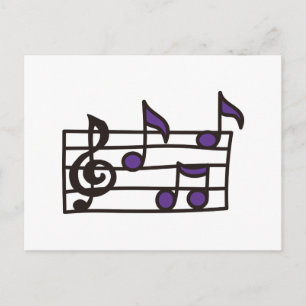 Carte Postale Notes de musique