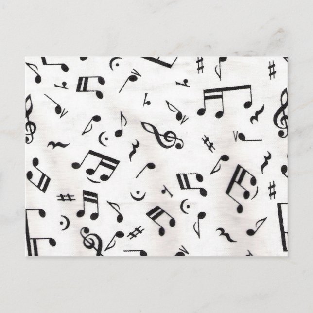 Carte Postale Notes de musique (Devant)