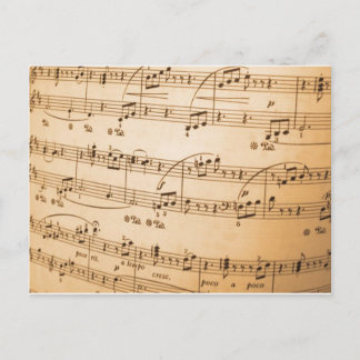 Carte Postale Notes de musique