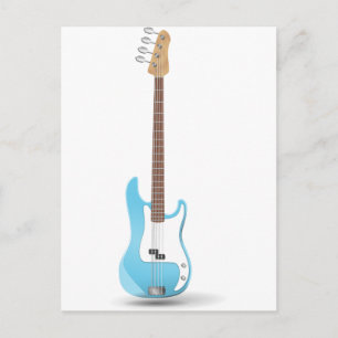 Carte Postale Notes de musique Blue Chevrons Zigzags Motif Desti