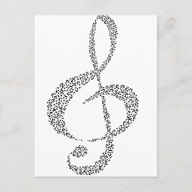 Carte Postale Notes musicales (Devant)