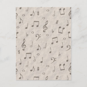 Carte Postale Notes musicales