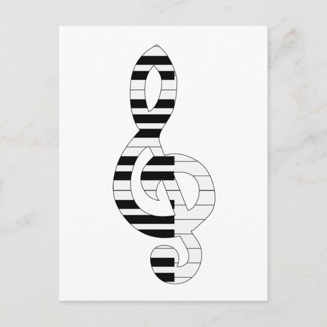 Carte Postale notes musicales (Devant)