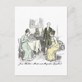 Carte Postale Notes Netherfield - Jane Austen Pride & Prejudice
