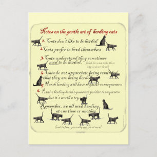 Carte Postale Notes on the Gentle Art of Herding Cats