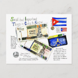 Carte Postale Notes sur Cuba Postcard