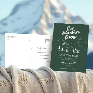 Carte Postale Notre Aventure Commence Le Mariage Forestier Écono