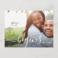 Notre aventure commence | Modern Save the Date Pho