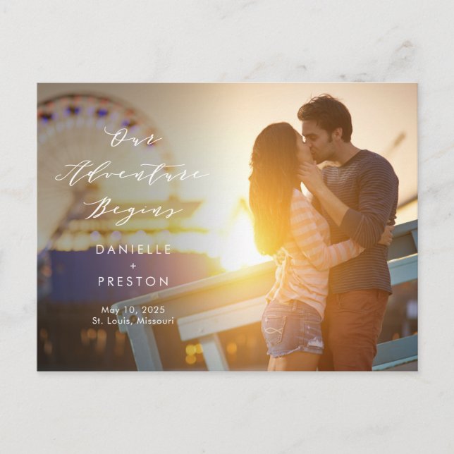 Carte Postale Notre aventure COULEUR ÉDITABLE Enregistrer la dat (Devant)