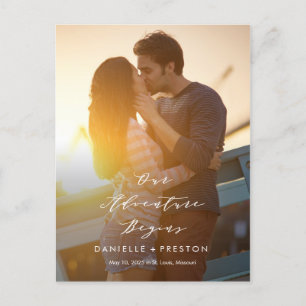 Carte Postale Notre aventure COULEUR ÉDITABLE Enregistrer la dat