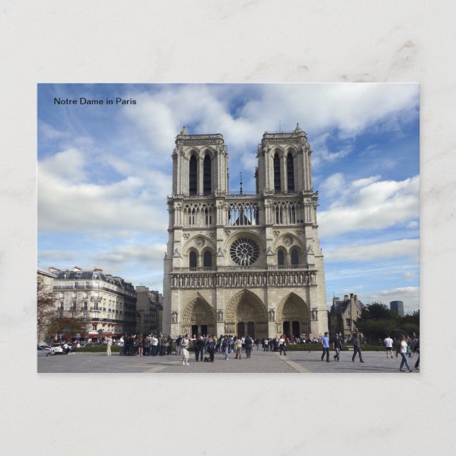 Carte Postale Notre Dame à Paris (Devant)