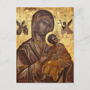 Carte Postale Notre Dame de la Passion Icône chrétienne orthodox