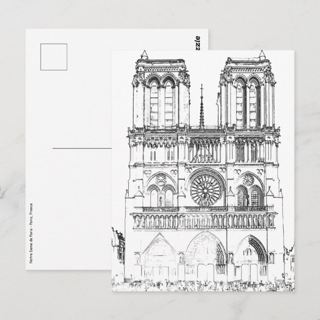 Carte Postale Notre Dame de Paris - Paris, France (Devant / Derrière)
