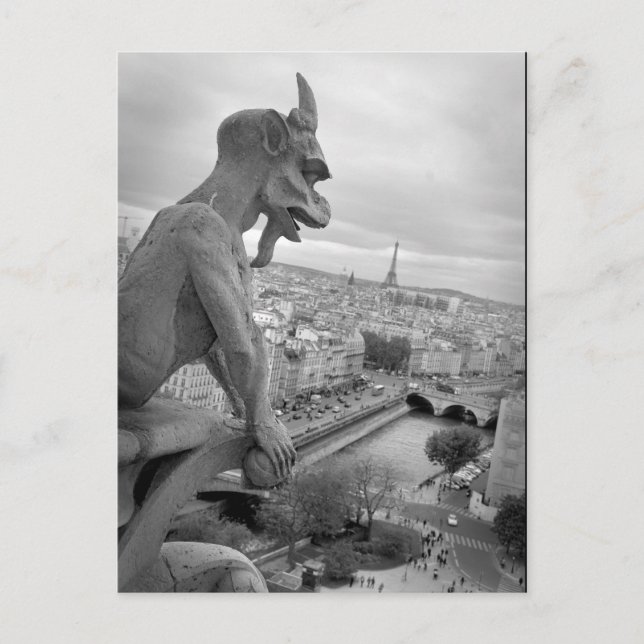 Carte postale Notre Dame Gargoyle (Devant)