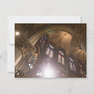Carte Postale Notre Dame Intérieur avec verre tendu