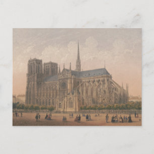 Carte Postale Notre Dame, Paris Lithographie de Charles Rivière