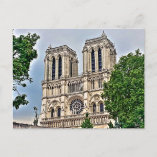 Carte Postale Notre-Dame, Paris, Peinture numérique