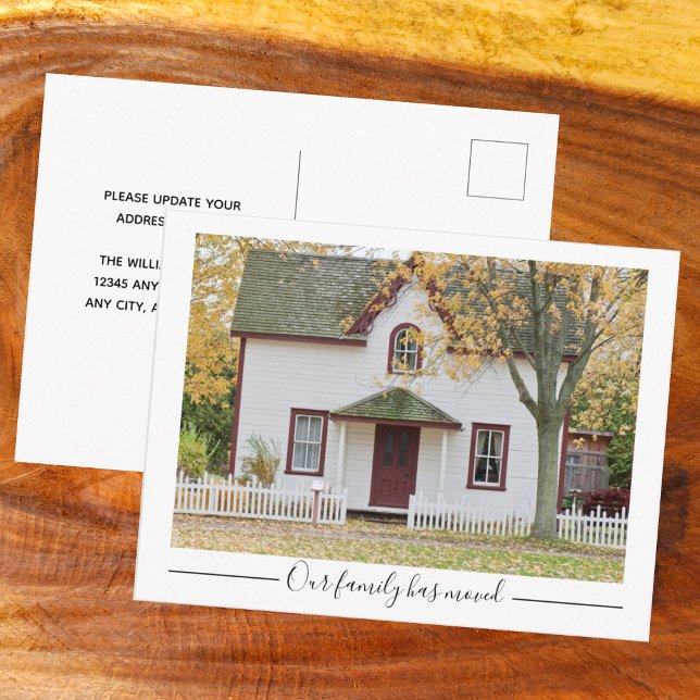 Carte Postale Notre Famille A Déménagé Photo Maison Personnalisé (Créateur téléchargé)