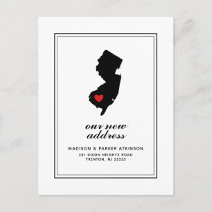 Carte Postale Notre nouvelle adresse à NJ   Marquer votre ville 