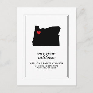 Carte Postale Notre nouvelle adresse dans OR   Marquer votre vil