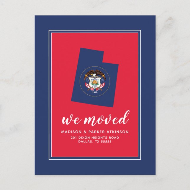 Carte Postale Notre nouvelle adresse en Utah (Devant)