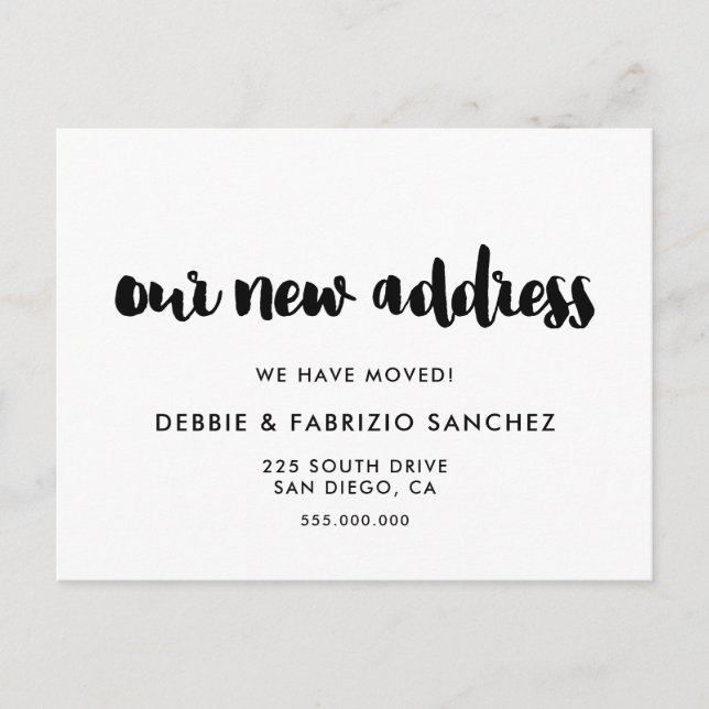 Carte Postale Notre nouvelle adresse faire-part de déplacement d (Devant)
