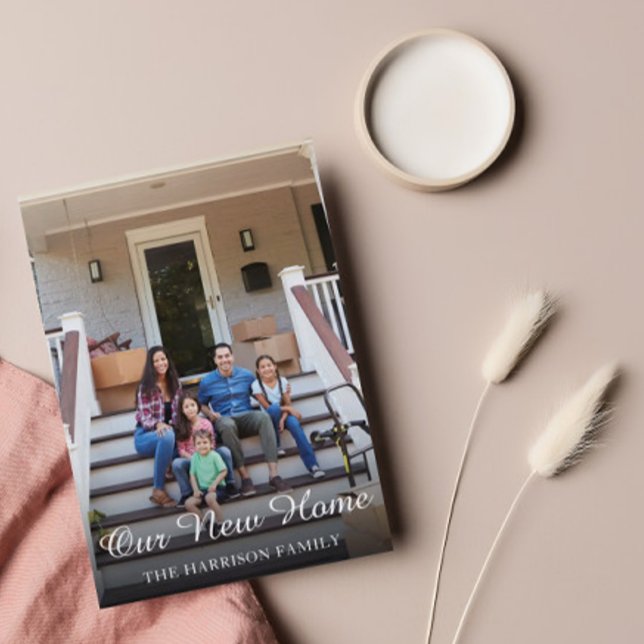 Carte Postale Notre nouvelle adresse Famille Photo Moving Faire- (Créateur téléchargé)