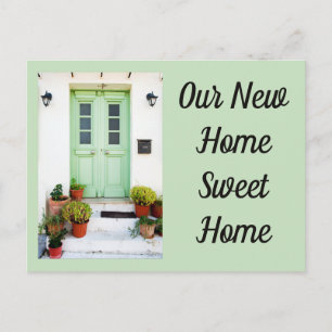 Carte Postale Notre nouvelle maison Sweet Home Portes vertes bou