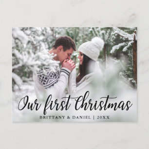 Carte Postale Notre première photo en couple de Noël