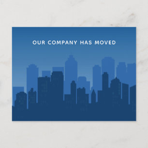 Carte Postale Notre Société A Déplacé Blue Business Skyline Movi
