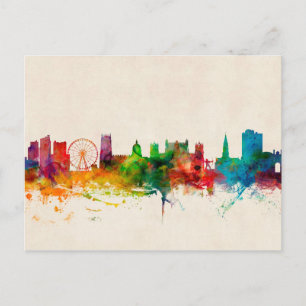 Carte Postale Nottingham England Skyline
