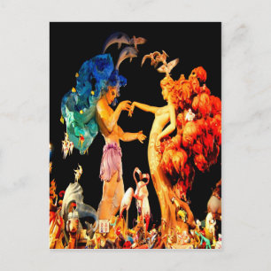 Carte Postale nou de falla de Valence Espagne campanar