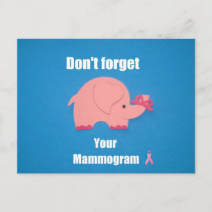 Carte Postale N'oublie pas ta mammographie.