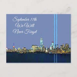 Carte Postale N'oubliez jamais le 11 septembre Mémorabilia
