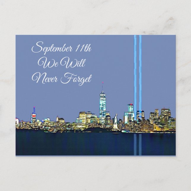 Carte Postale N'oubliez jamais le 11 septembre Mémorabilia du 11 (Devant)