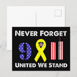 Carte Postale N'oubliez jamais le 11 septembre, Unis nous sommes