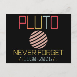 Carte Postale N'Oubliez Jamais Pluto Retro Funny Space, Science