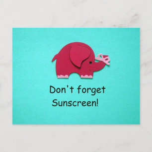 Carte Postale N'oubliez pas la crème solaire !