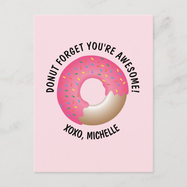 Carte Postale N'oubliez pas que vous êtes génial XOXO Valentine' (Devant)