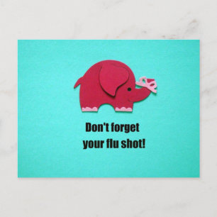 Carte Postale N'oubliez pas votre vaccin contre la grippe !